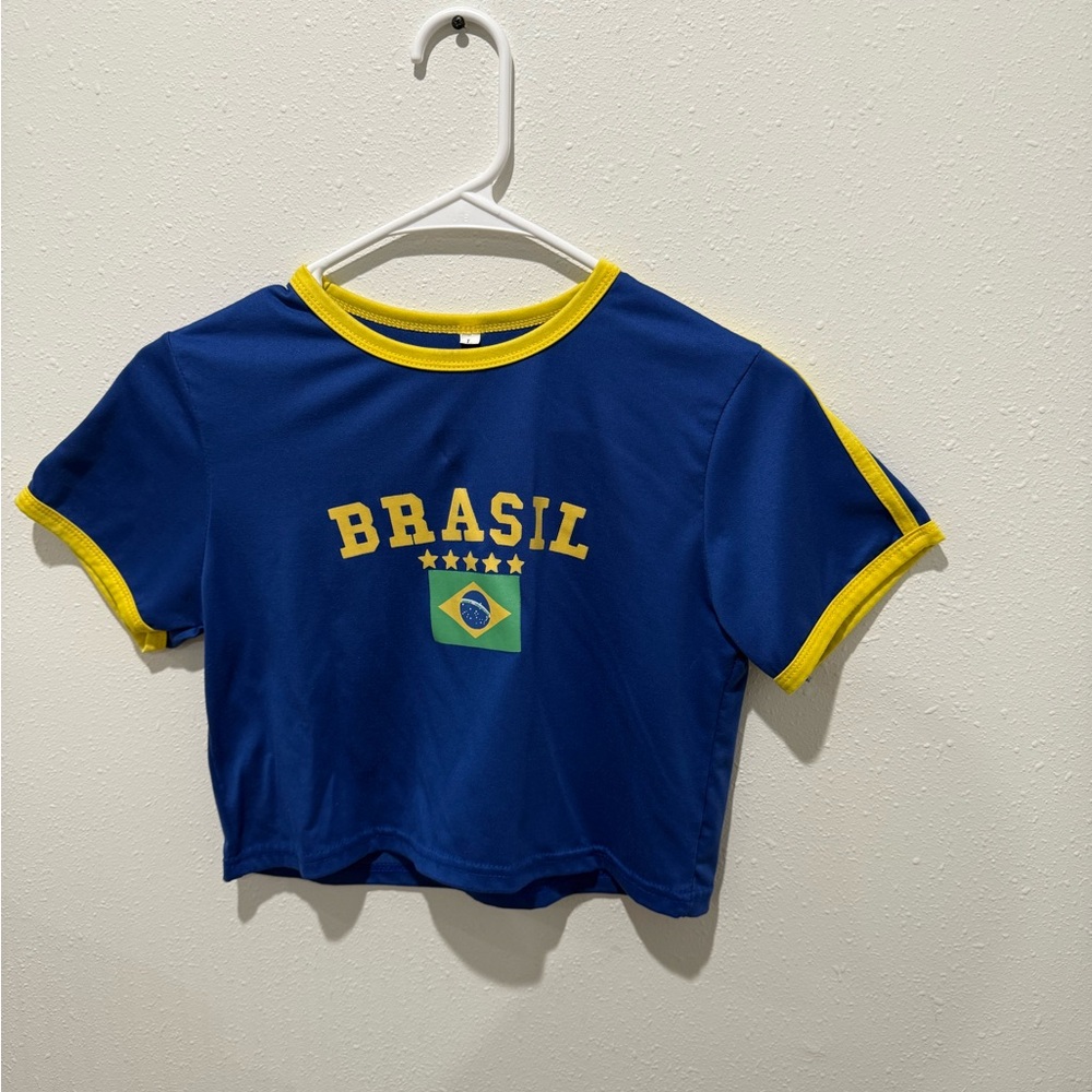 Blue and Yellow Kids Brasil T-Shirt